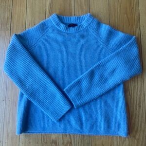 Quince Women's Light Blue Ribbed Sweater